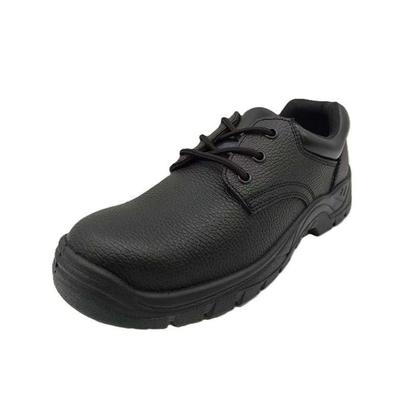 Sapatos de segurança antiderrapantes em couro bovino SRC em relevo