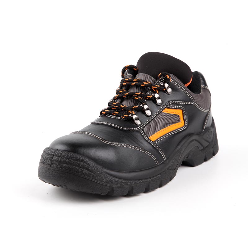 Botas de trabalho antiestáticas de couro liso e decotado