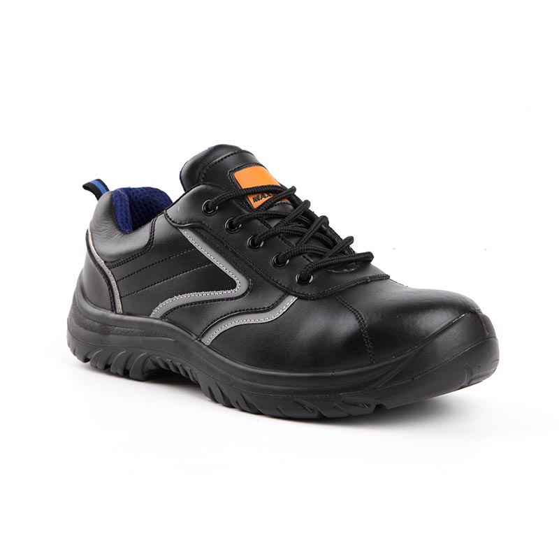 Sapatos de segurança antiderrapantes para construção com biqueira de aço de corte médio