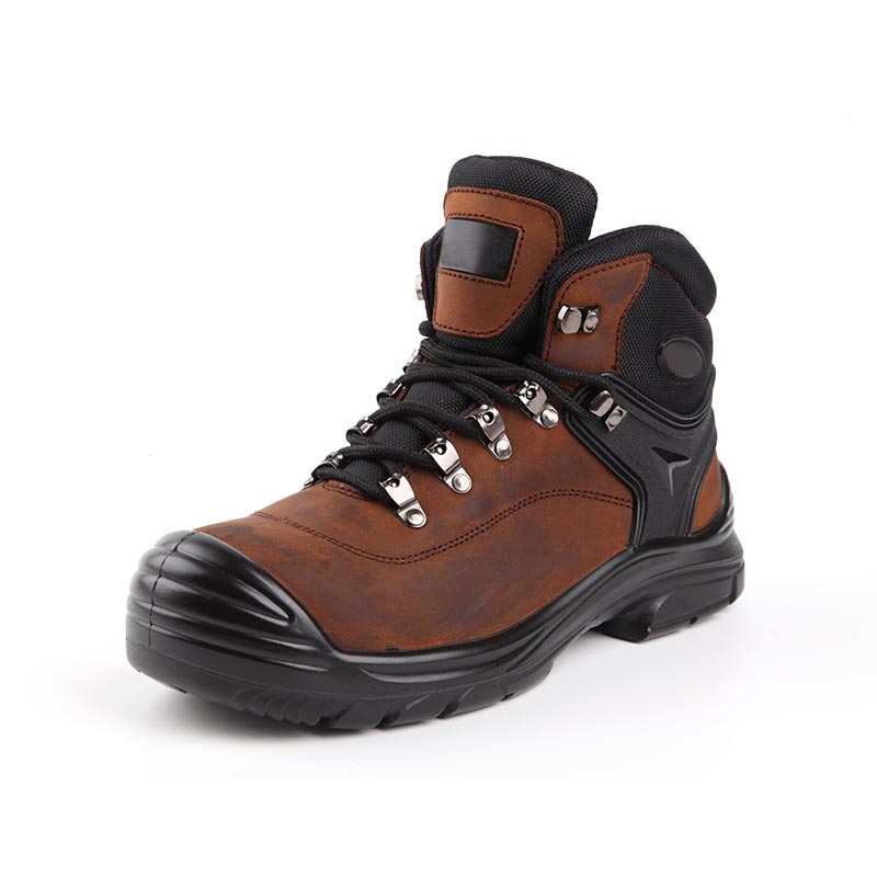 Sapatos de segurança para construção à prova d'água com biqueira de aço de corte médio